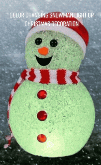 Color Changing Snowman Light Up Christmas Decoration All Products 2