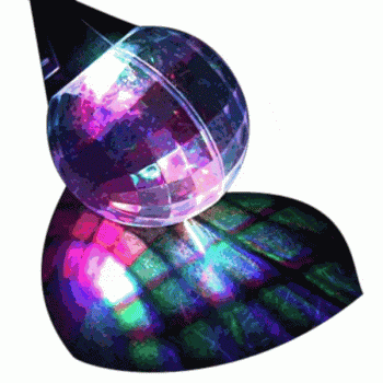 Disco Prism Ball LED Multicolor Pendant Necklace Rainbow Multicolor