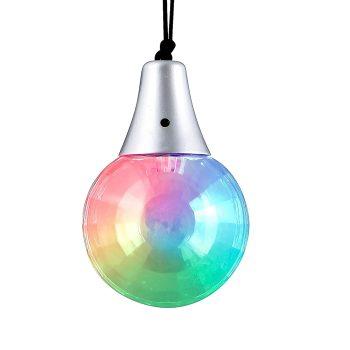 Disco Prism Ball LED Multicolor Pendant Necklace Rainbow Multicolor