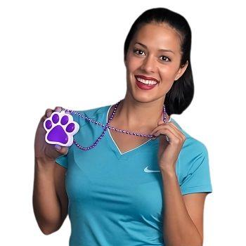 Light Up Purple Paw Print Charm Necklace All Products