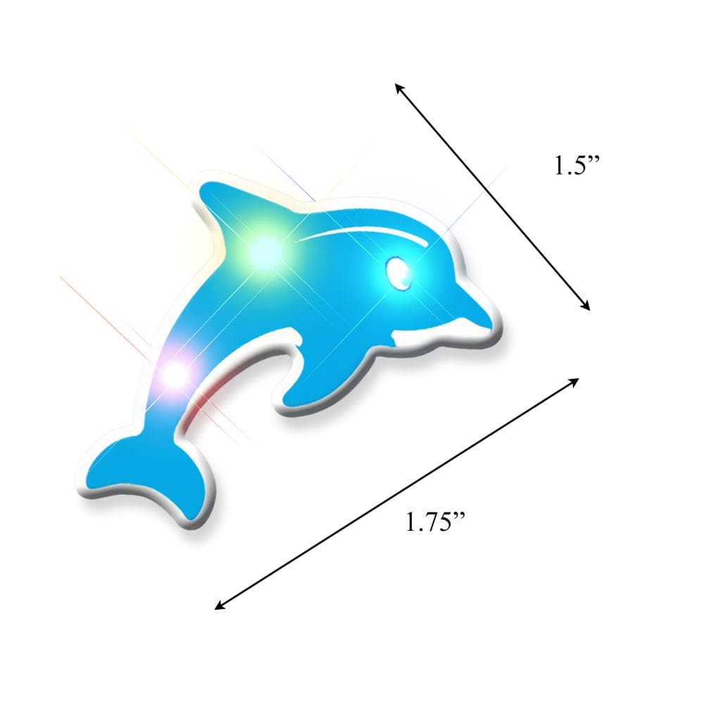 Blue Dolphin Flashing Body Light Lapel Pins All Body Lights and Blinkees 5