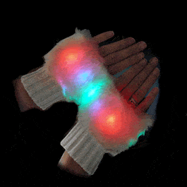 Faux Fur LED Fingerless Gloves All Products