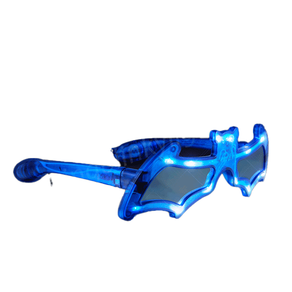 LED Bat Shaped Sunglasses Blue All Products 4