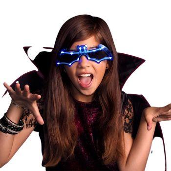 LED Bat Shaped Sunglasses Blue All Products 3