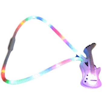 Flashing Guitar Charm Necklace with Lightup Lanyard All Products