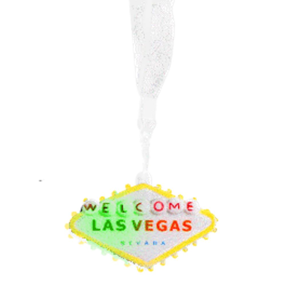 Flashing Welcome to Vegas Charm Necklace All Products
