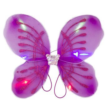 Light Up Fuchsia Fairy Butterfly Wings LED Accessories
