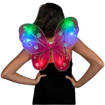 Light Up Fuchsia Fairy Butterfly Wings Halloween Light Up Accessories