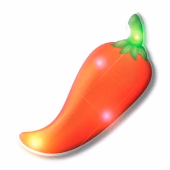 Chili Pepper Flashing Body Light Lapel Pins All Body Lights and Blinkees
