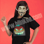 Jack O Lantern Pumpkin Electro luminscent T Shirt Extra Large