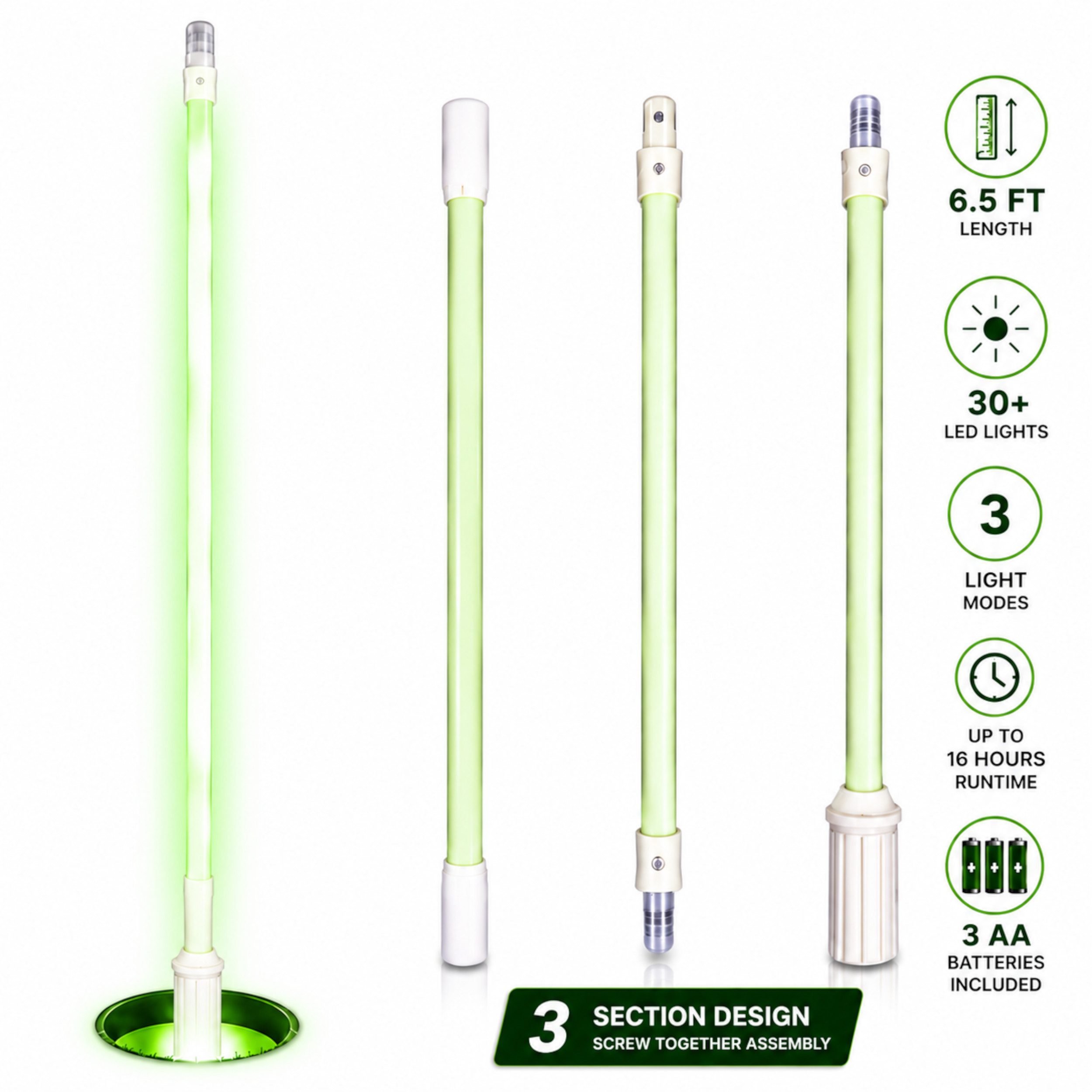 LED 78 Inch Green Flag Stick All Products LED 78 Inch Green Flag Stick All Products 2