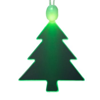 LED Acrylic Tree Necklace Lighted Christmas Necklaces