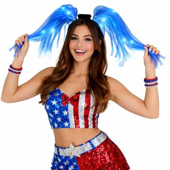 Blue LED Noodle Headband Flashing Dreads All Products