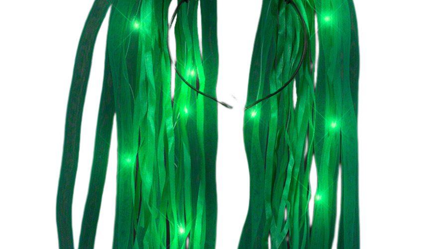 Green LED Noodle Headband Flashing Dreads All Products