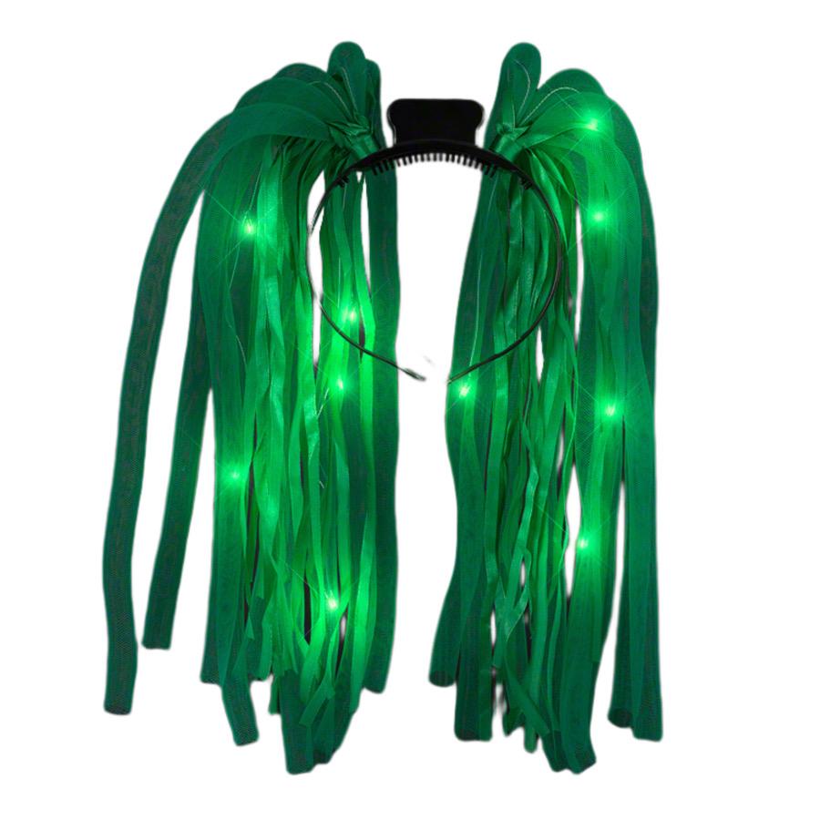 Green LED Noodle Headband Flashing Dreads All Products 3