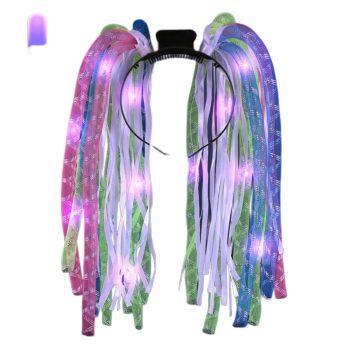 UV Reactive LED Noodle Headband Flashing Dreads All Products 3
