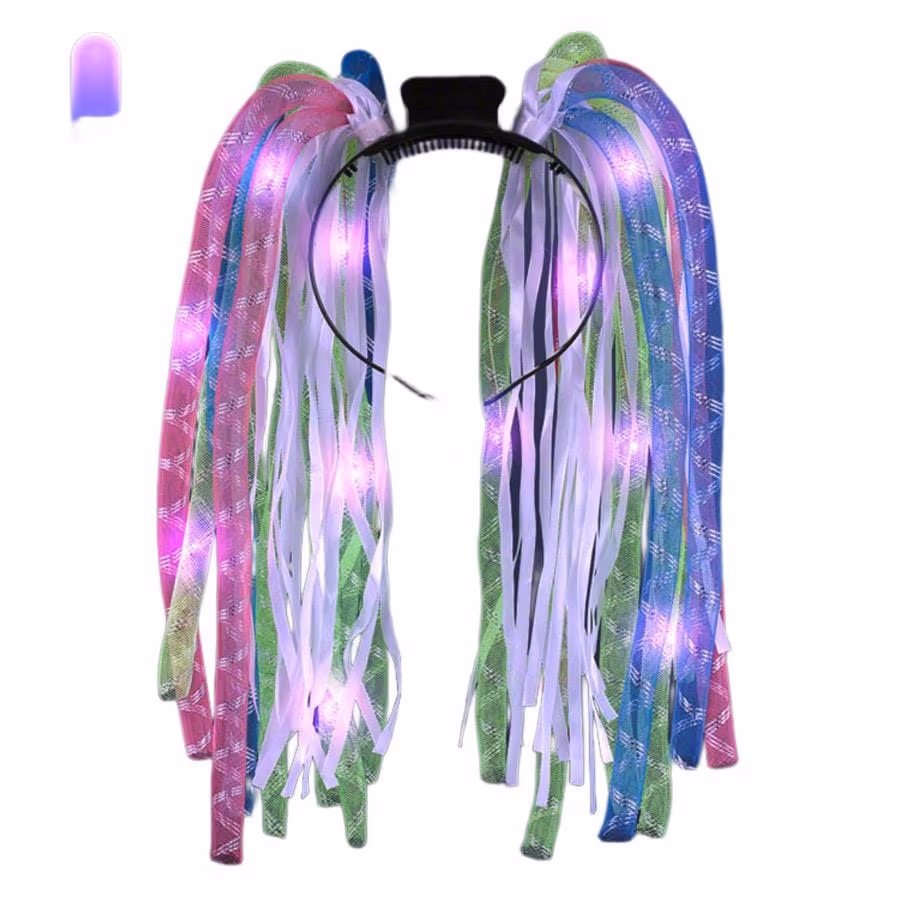 UV Reactive LED Noodle Headband Flashing Dreads All Products 6