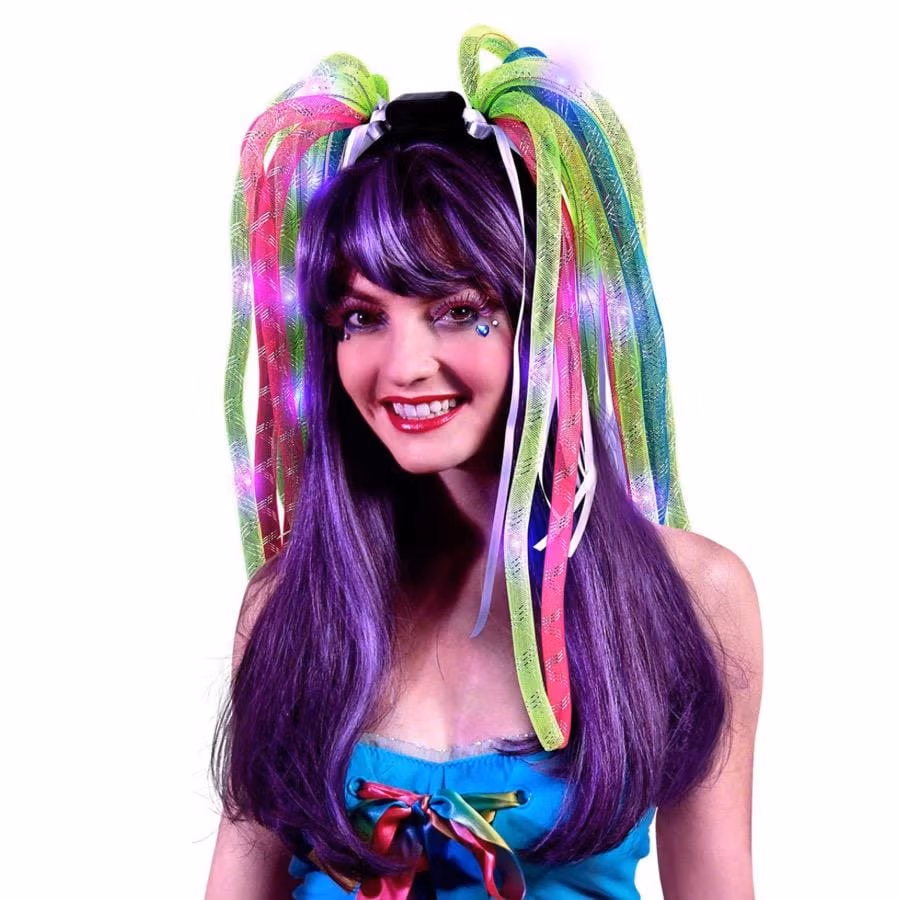 UV Reactive LED Noodle Headband Flashing Dreads All Products 3