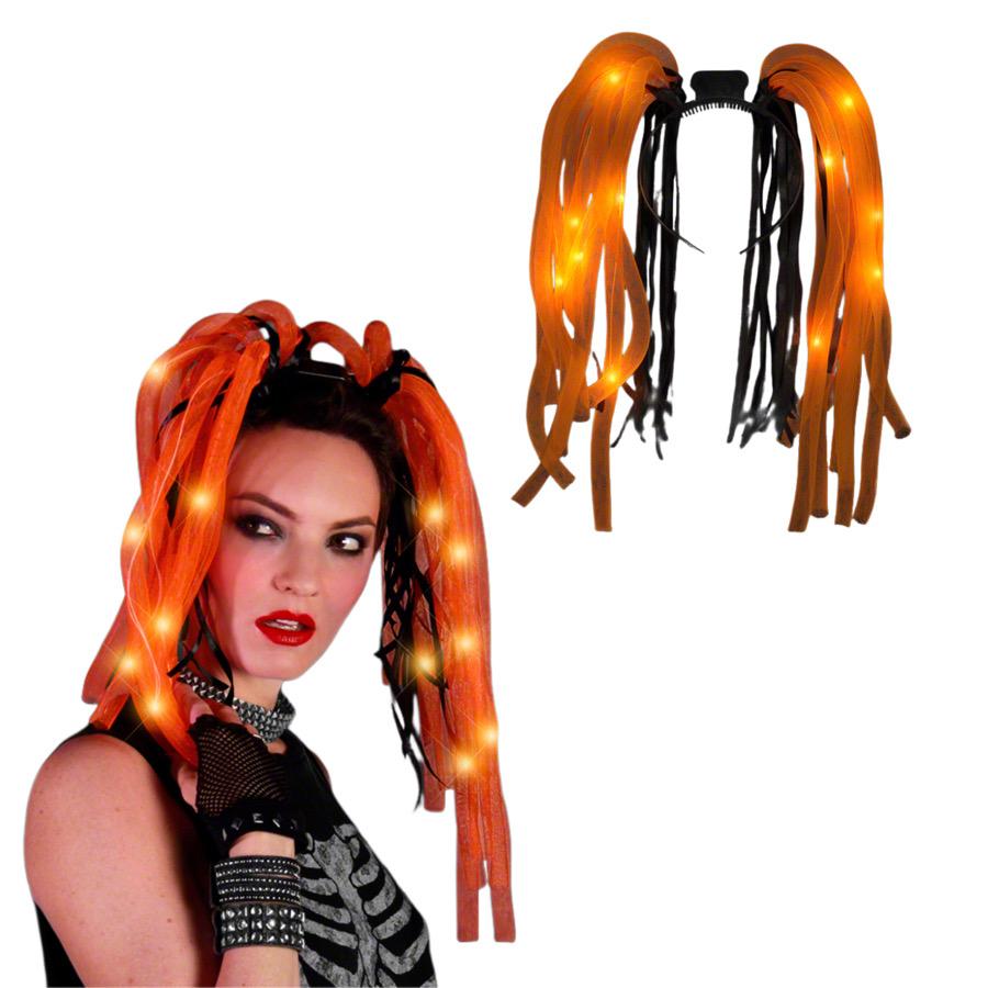 Orange LED Noodle Headband Flashing Dreads All Products 7