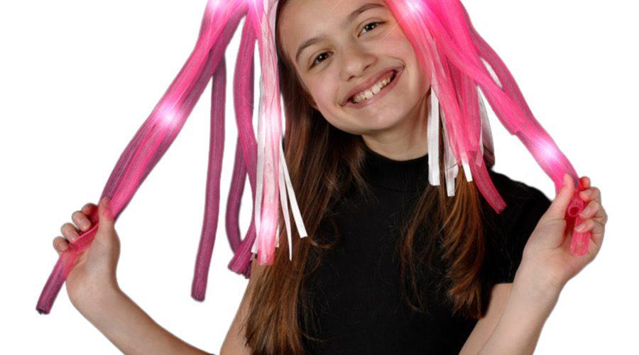 Pink LED Noodle Headband Flashing Dreads All Products