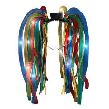 Multicolor LED Noodle Headband Flashing Dreads Rainbow Multicolor