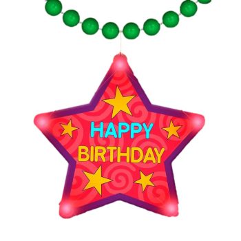 Huge Happy Birthday Star Assorted Beaded Necklace All Products