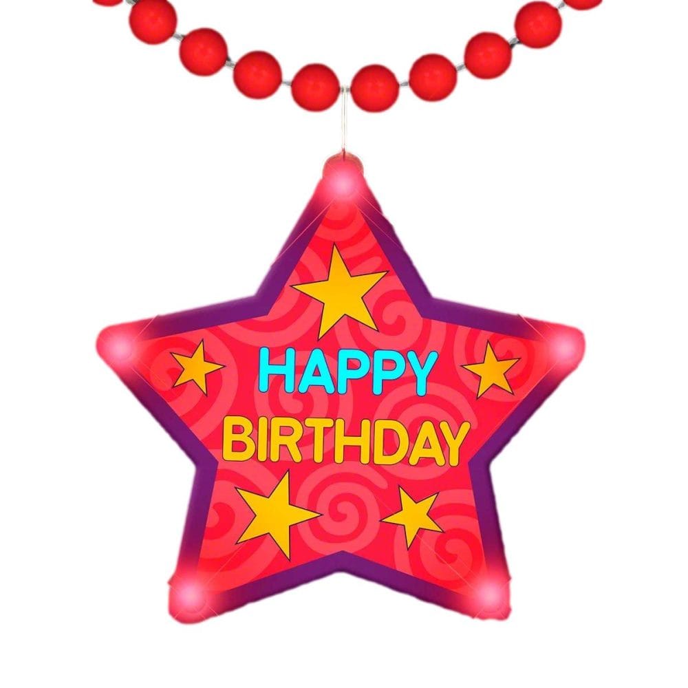 Huge Happy Birthday Star Assorted Beaded Necklace All Products 9