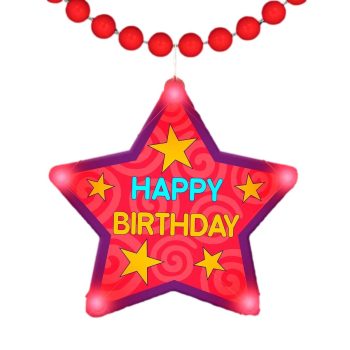 Huge Happy Birthday Star Assorted Beaded Necklace All Products