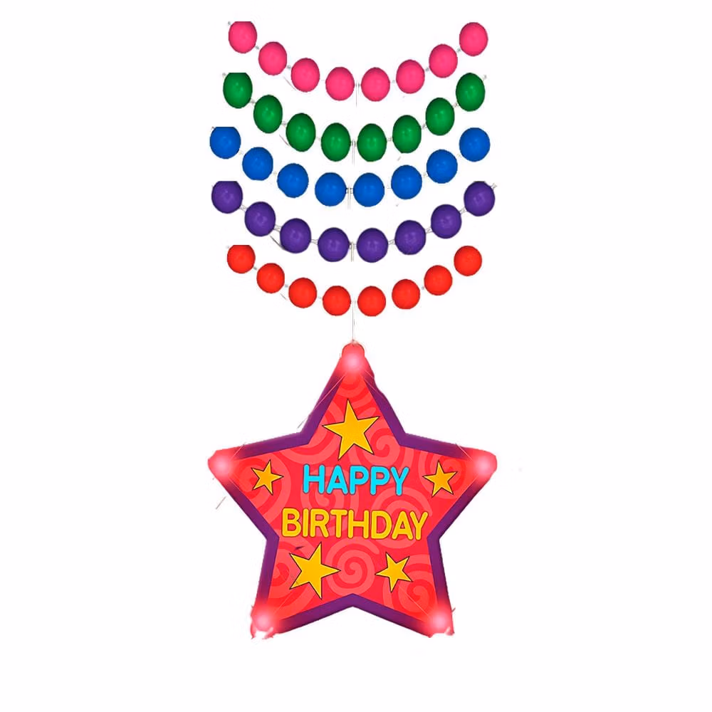 Huge Happy Birthday Star Assorted Beaded Necklace All Products 10