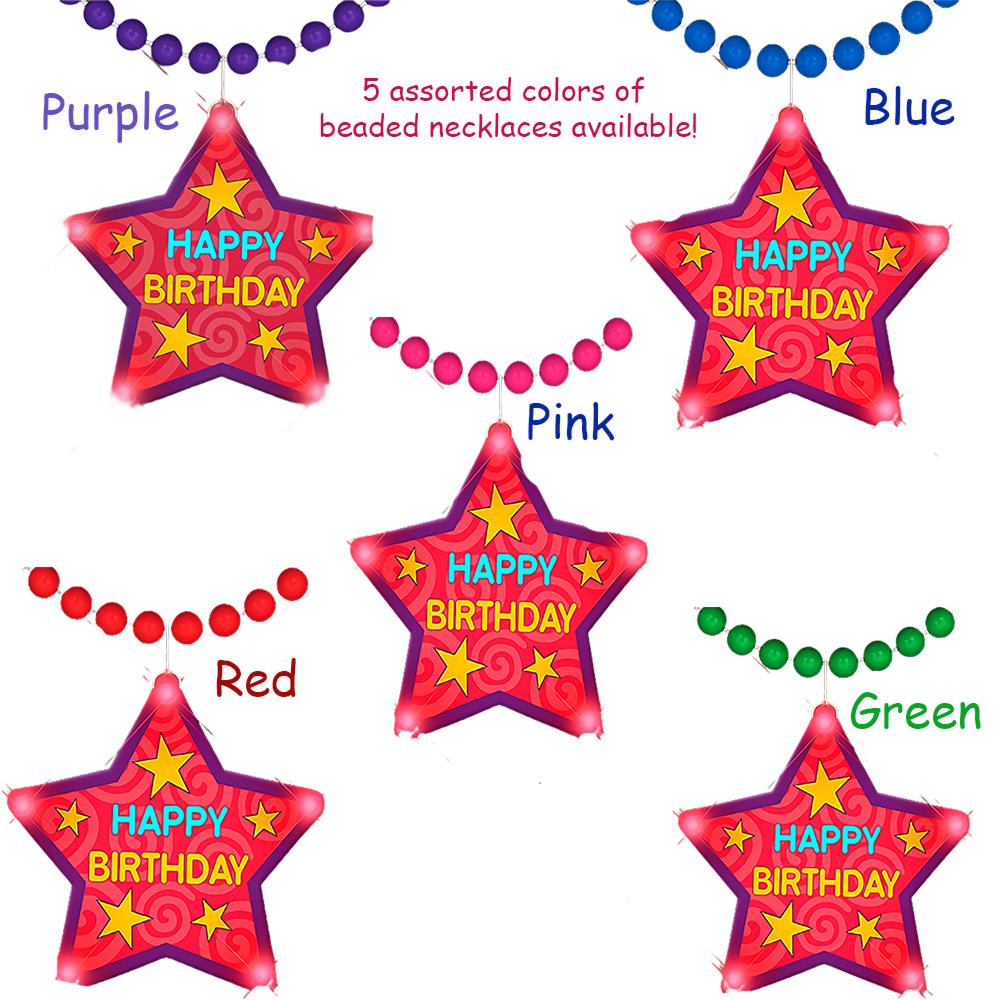 Huge Happy Birthday Star Assorted Beaded Necklace All Products 5