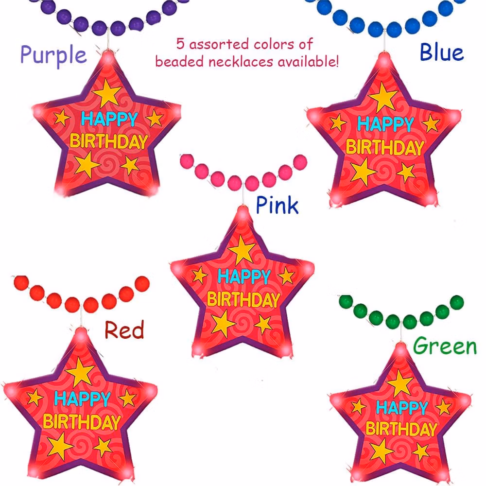 Huge Happy Birthday Star Assorted Beaded Necklace All Products 5