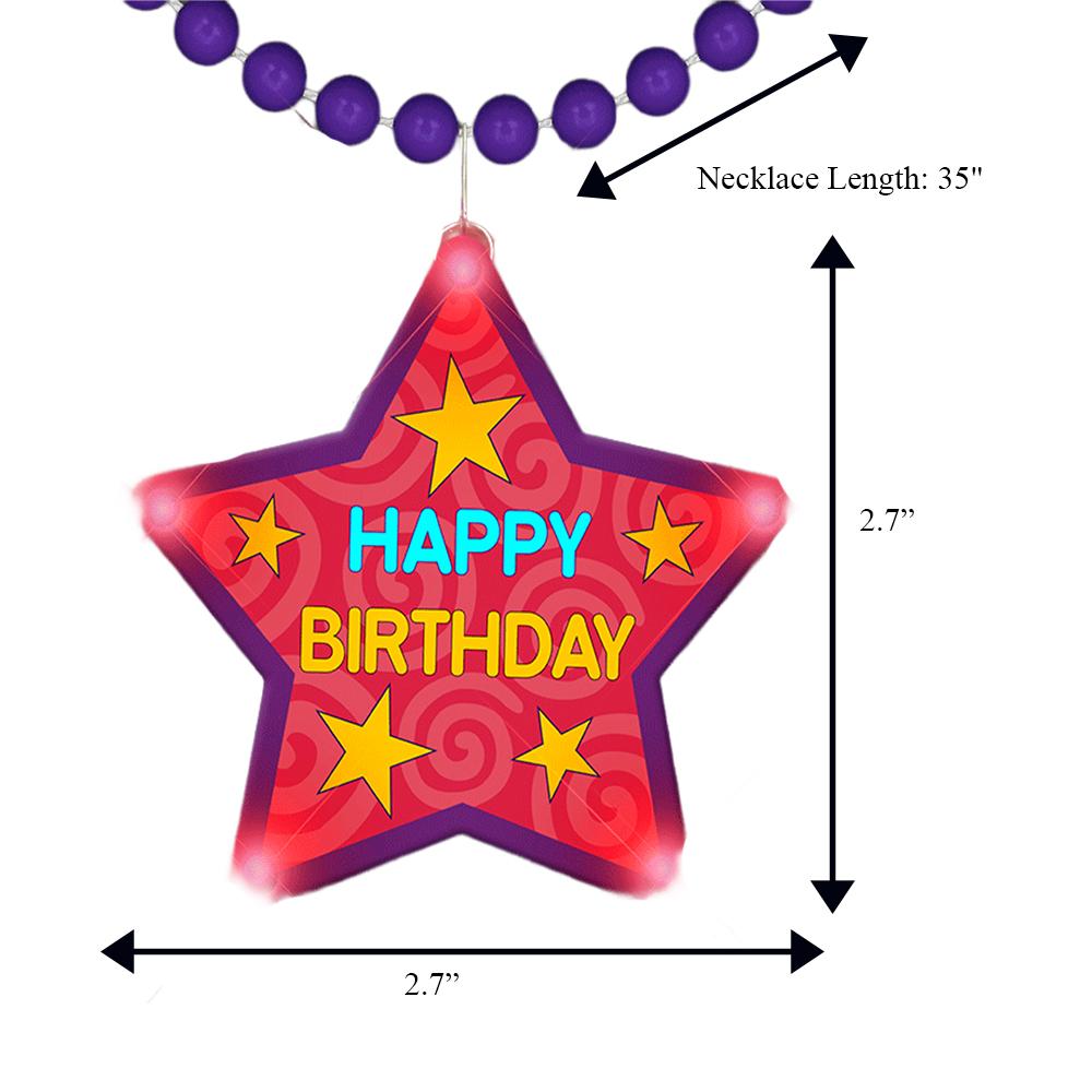 Huge Happy Birthday Star Assorted Beaded Necklace All Products 4