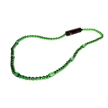 LED Necklace with Green Beads Green