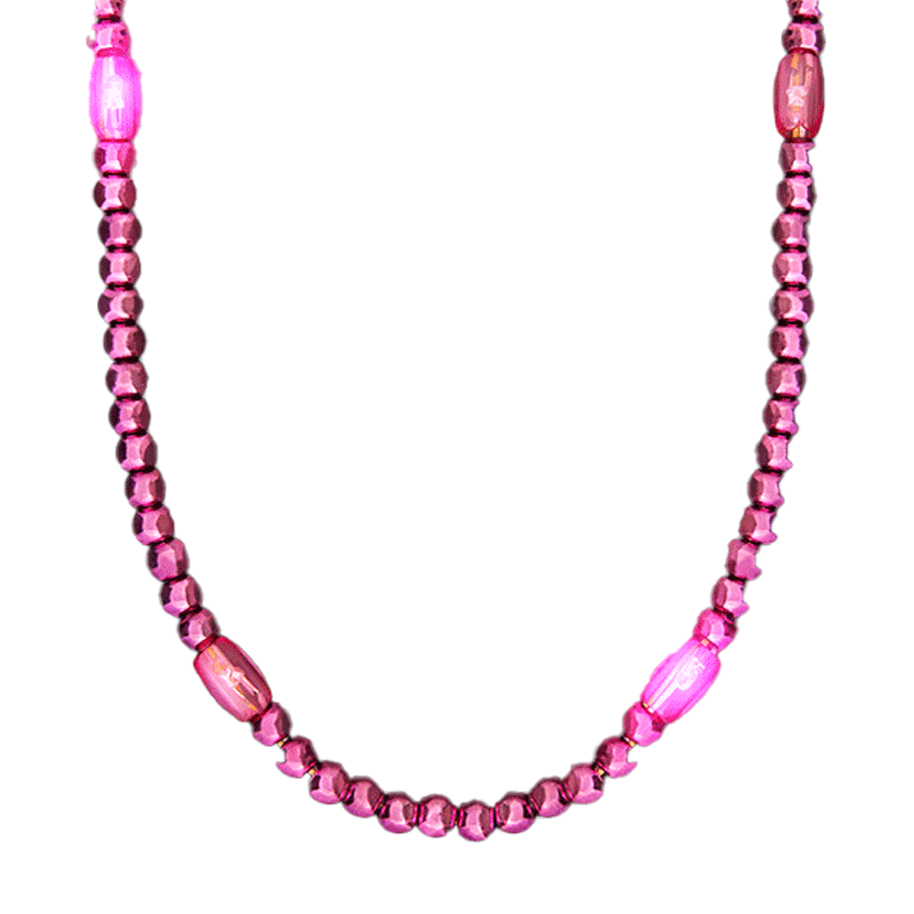 LED Necklace with Pink Beads All Products 4
