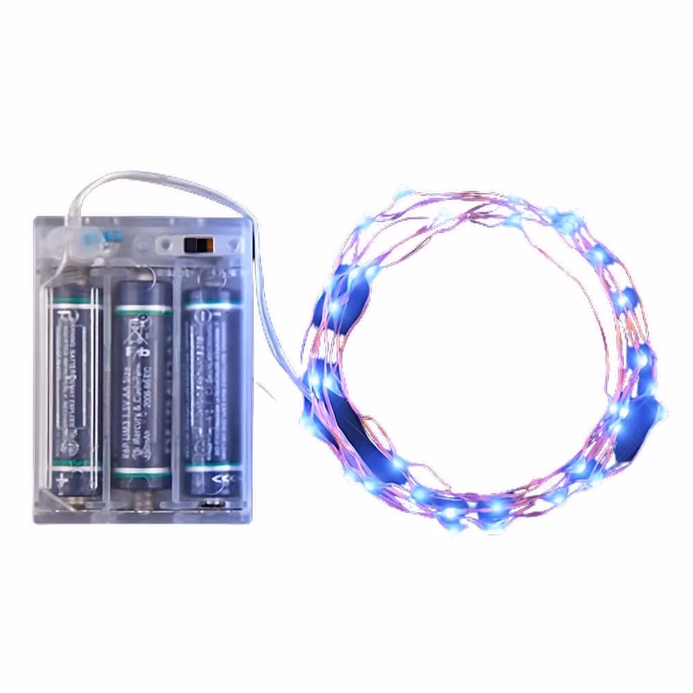 LED Wire String Lights Blue 76 Inch All Products 3