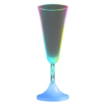 Champagne Drinking Glass Long Stem Rainbow Multicolor