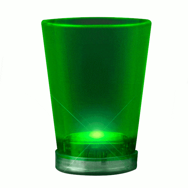 Light Up Shot Glass Green All Products