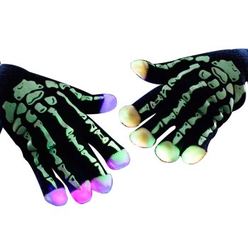 Glowing Skeleton Hands LED Gloves Rainbow Multicolor
