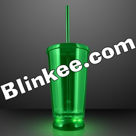 Large Double Wall LED To Go Tumbler Green All Products