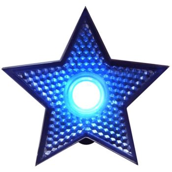 LED Blinking Blue Star Reflector Clip Running Body Light Christmas Flashing Blinky Light Lapel Pins