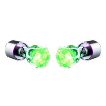 LED Faux Diamond Pierced Earrings Green All Products
