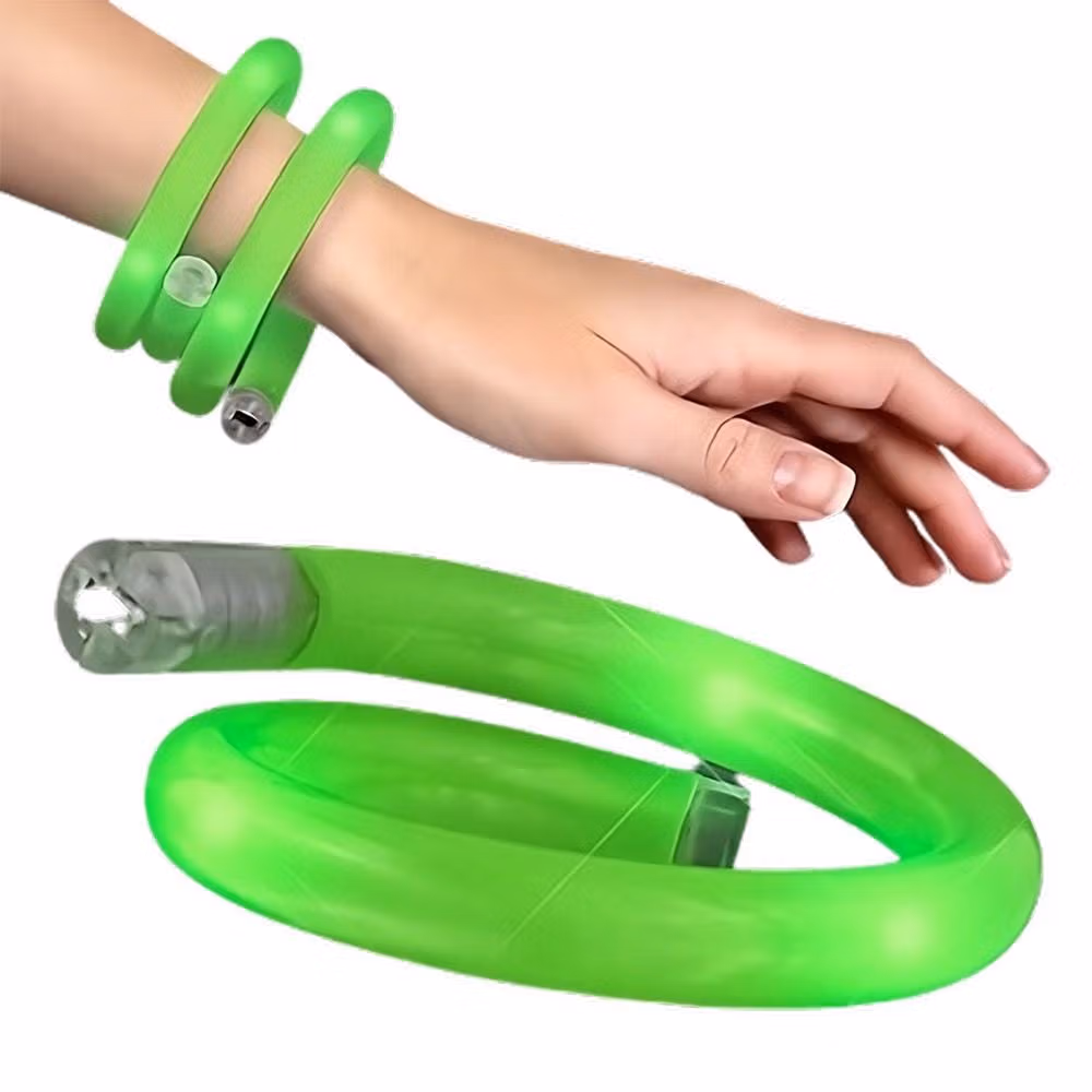Light Up Tube Bracelet Green All Products 4