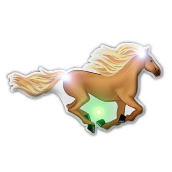 Horse Flashing Body Light Lapel Pin All Body Lights and Blinkees