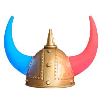 Viking Helmet with Light Up Horns Red