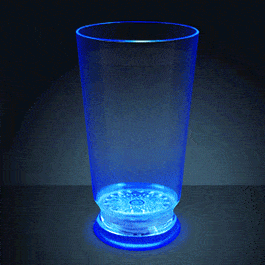 Light Up Pint Glass Blue Blue