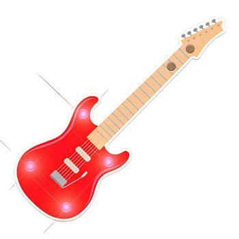 Red Guitar Flashing Body Light Lapel Pins All Products
