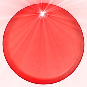Light Up Round Badge Pin Red Flashing