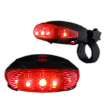 Red Bike Light with Ground Illuminating Lasers Red