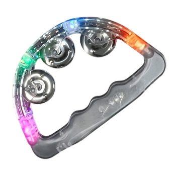 Light Up Small Tambourine Rainbow Multicolor