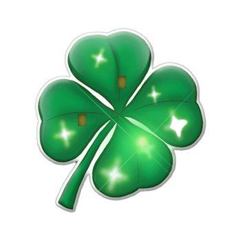 Four Leaf Clover Flashing Body Light Lapel Pins All Products 3
